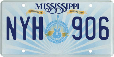 MS license plate NYH906