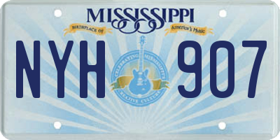 MS license plate NYH907