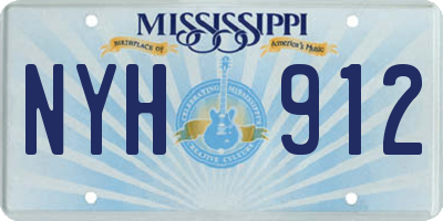 MS license plate NYH912