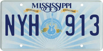 MS license plate NYH913