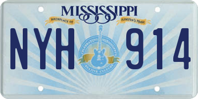 MS license plate NYH914