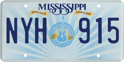 MS license plate NYH915