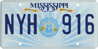 MS license plate NYH916