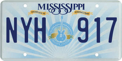 MS license plate NYH917