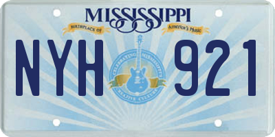 MS license plate NYH921