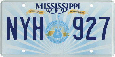 MS license plate NYH927