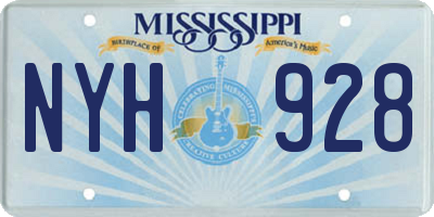 MS license plate NYH928