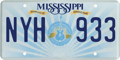 MS license plate NYH933
