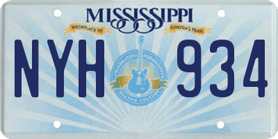 MS license plate NYH934