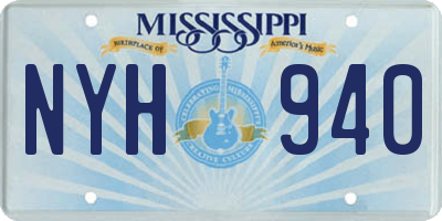 MS license plate NYH940