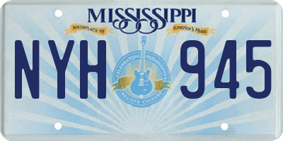 MS license plate NYH945