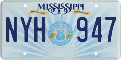 MS license plate NYH947