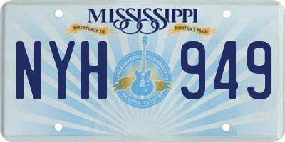 MS license plate NYH949