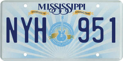 MS license plate NYH951