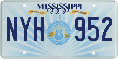 MS license plate NYH952