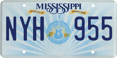 MS license plate NYH955