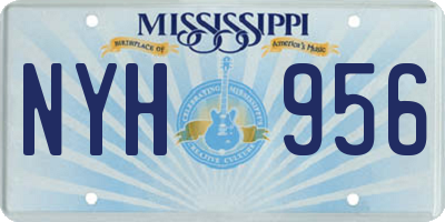 MS license plate NYH956