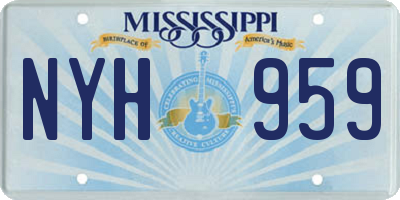 MS license plate NYH959