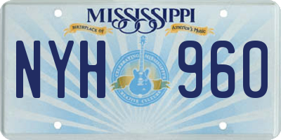 MS license plate NYH960