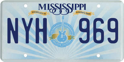 MS license plate NYH969