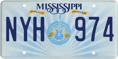 MS license plate NYH974