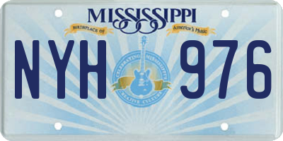MS license plate NYH976