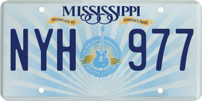 MS license plate NYH977