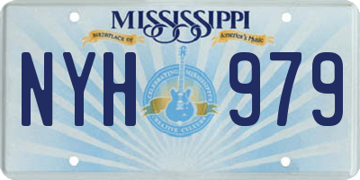 MS license plate NYH979