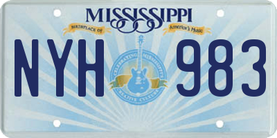 MS license plate NYH983