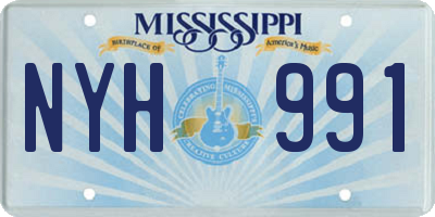 MS license plate NYH991