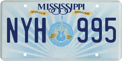 MS license plate NYH995