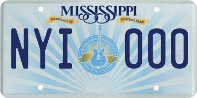MS license plate NYI000