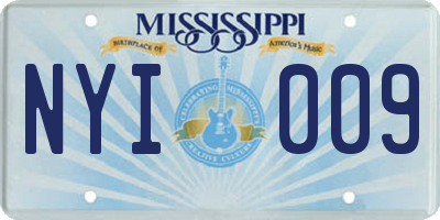 MS license plate NYI009