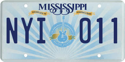 MS license plate NYI011