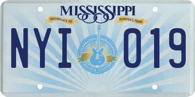 MS license plate NYI019