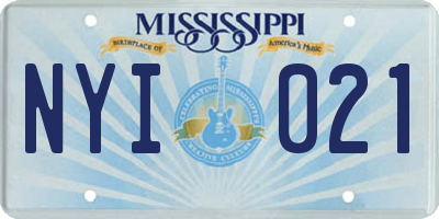 MS license plate NYI021