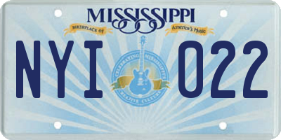 MS license plate NYI022