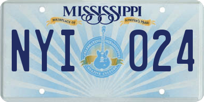 MS license plate NYI024