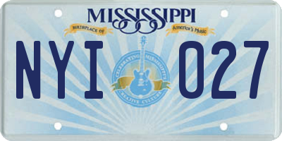 MS license plate NYI027