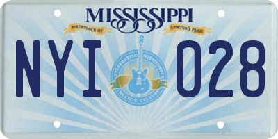 MS license plate NYI028