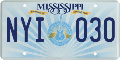 MS license plate NYI030
