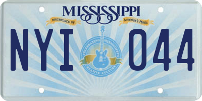 MS license plate NYI044