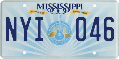 MS license plate NYI046