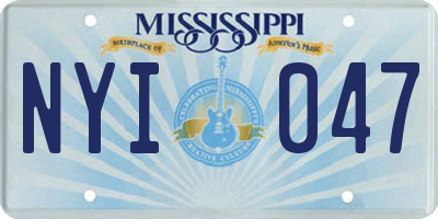 MS license plate NYI047
