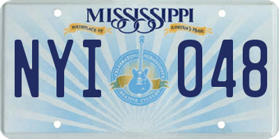 MS license plate NYI048