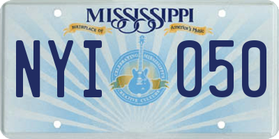 MS license plate NYI050