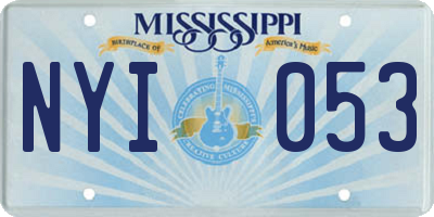 MS license plate NYI053