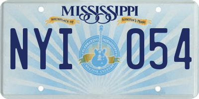 MS license plate NYI054