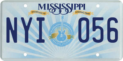 MS license plate NYI056