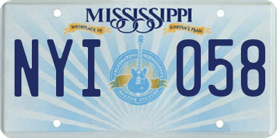 MS license plate NYI058